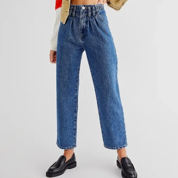 NWT Free People x BlankNYC When In Doubt Medium Wash Baxter Straight Jeans 29