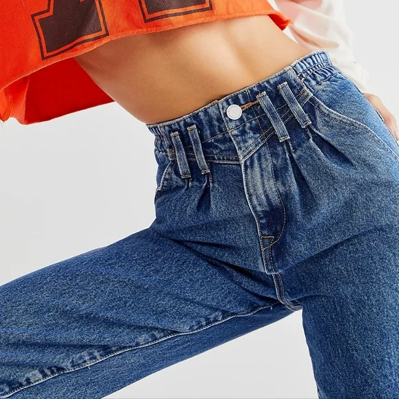NWT Free People x BlankNYC When In Doubt Medium Wash Baxter Straight Jeans 29