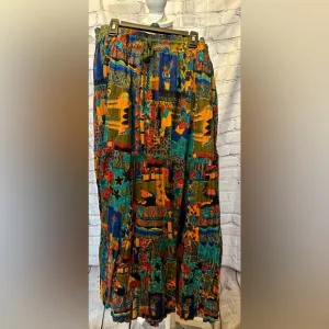 NWT Vintage Access crinkle skirt multicolored