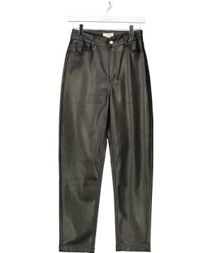 Oasis Black Faux Leather Jeans UK 8