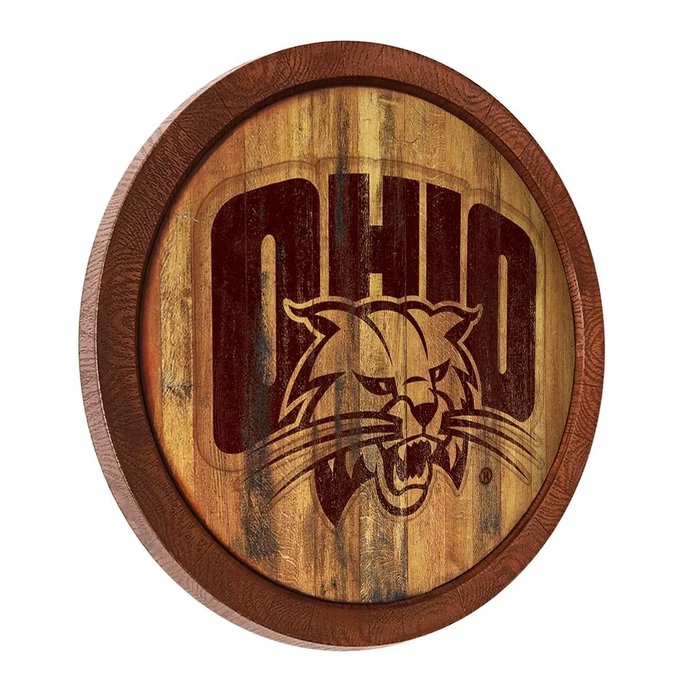 Ohio University Bobcats: Branded "Faux" Barrel Top Sign