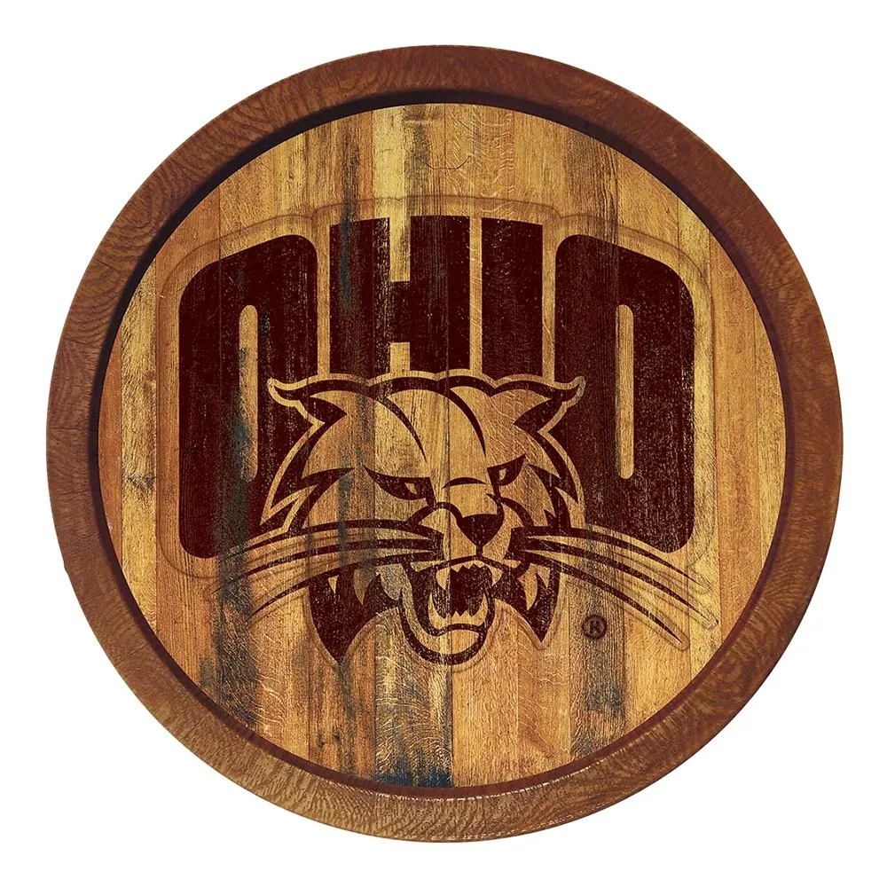Ohio University Bobcats: Branded "Faux" Barrel Top Sign