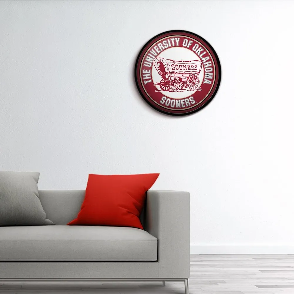 Oklahoma Sooners: Wagon - Modern Disc Wall Sign