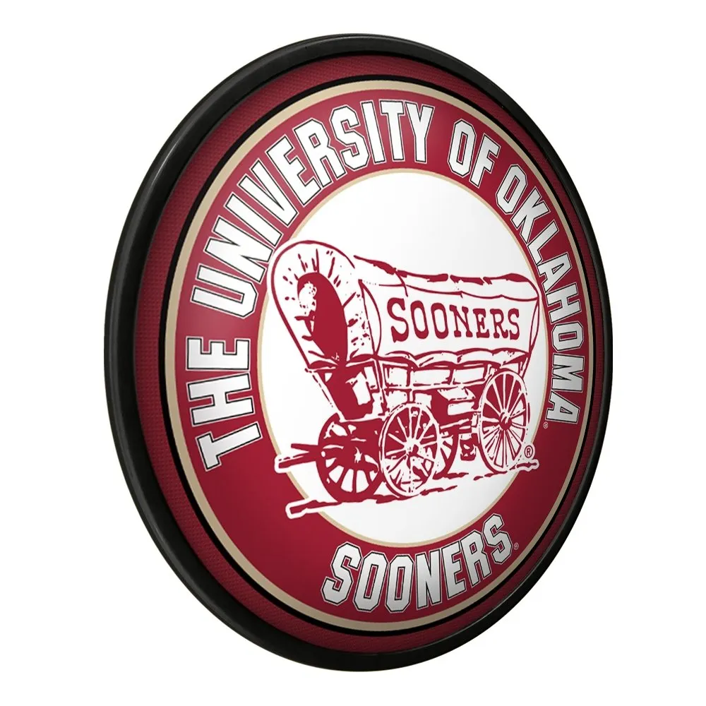 Oklahoma Sooners: Wagon - Modern Disc Wall Sign