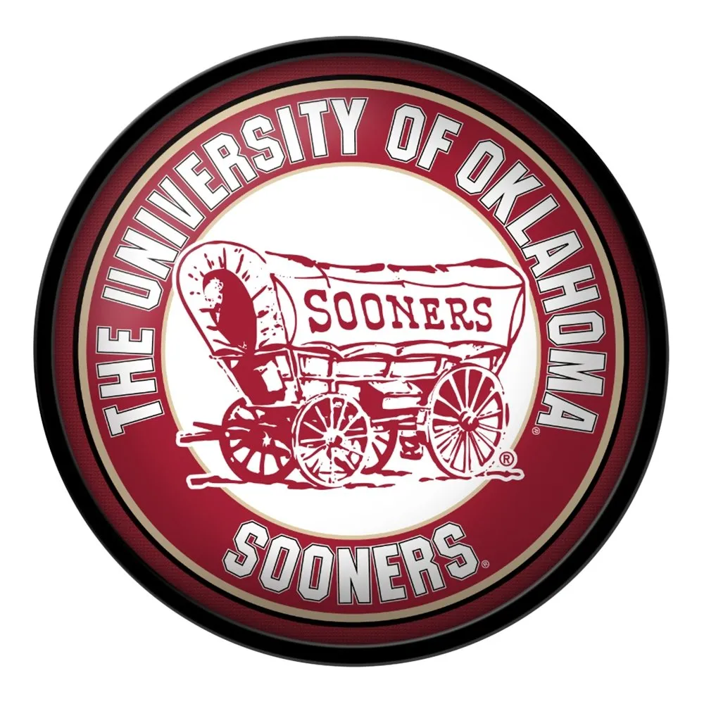 Oklahoma Sooners: Wagon - Modern Disc Wall Sign