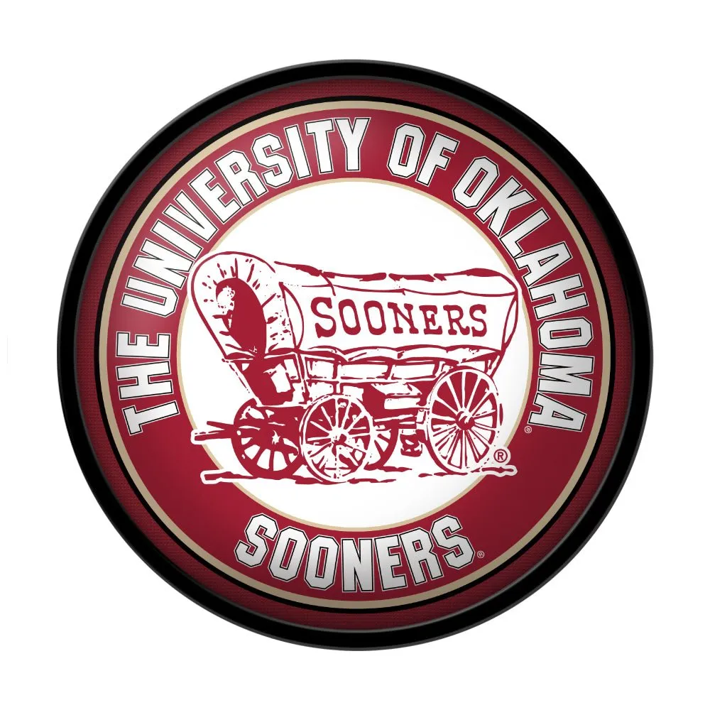 Oklahoma Sooners: Wagon - Modern Disc Wall Sign