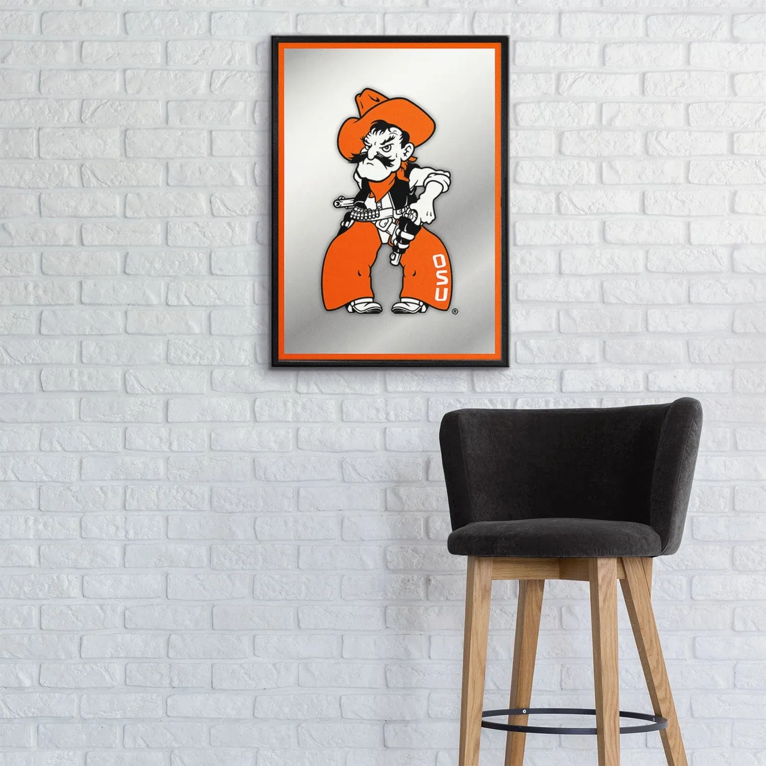 Oklahoma State Cowboys: Mascot - Framed Mirrored Wall Sign