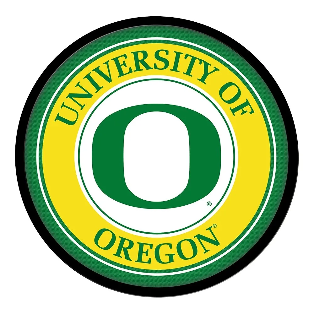 Oregon Ducks: Modern Disc Wall Sign