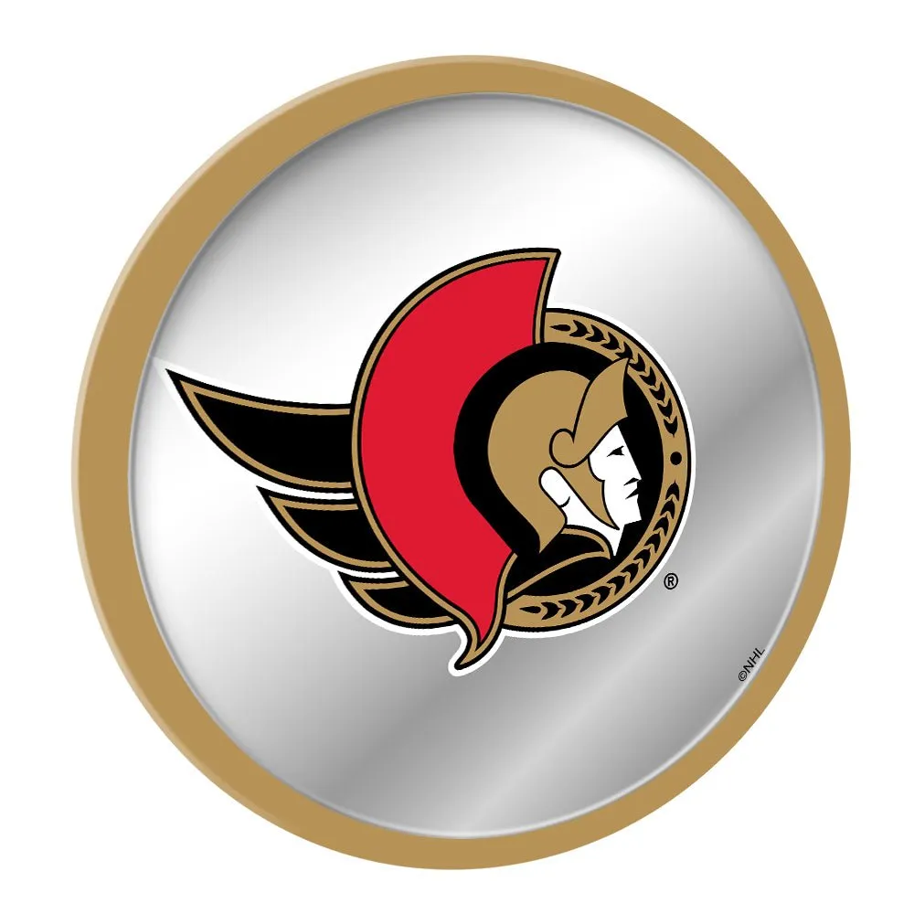 Ottawa Senators: Modern Disc Mirrored Wall Sign
