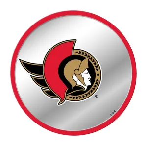 Ottawa Senators: Modern Disc Mirrored Wall Sign
