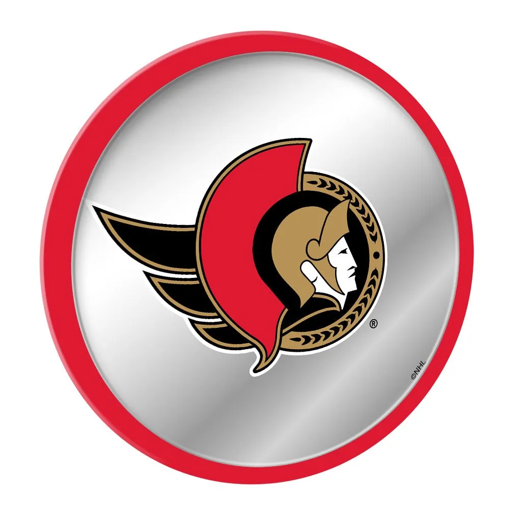 Ottawa Senators: Modern Disc Mirrored Wall Sign