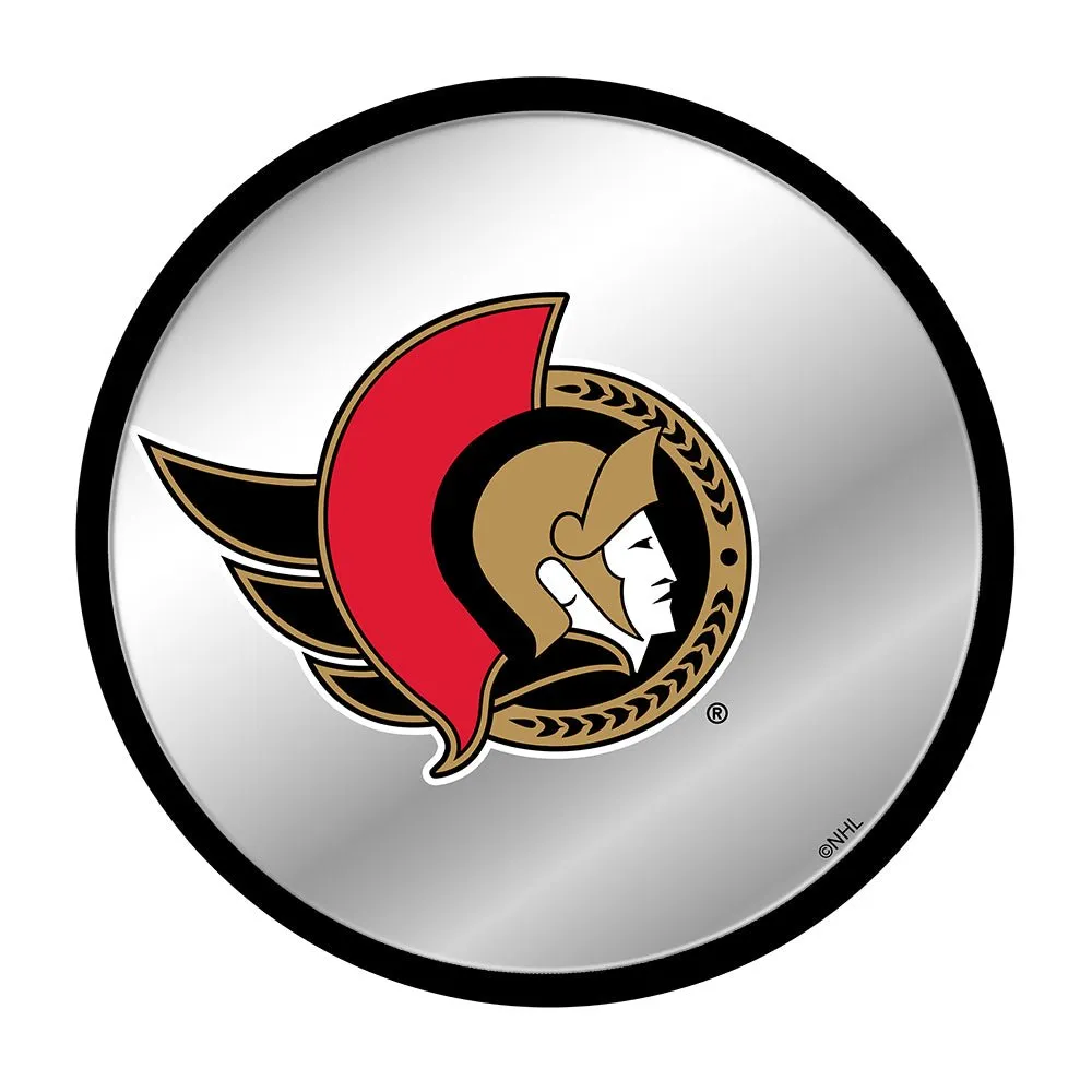 Ottawa Senators: Modern Disc Mirrored Wall Sign