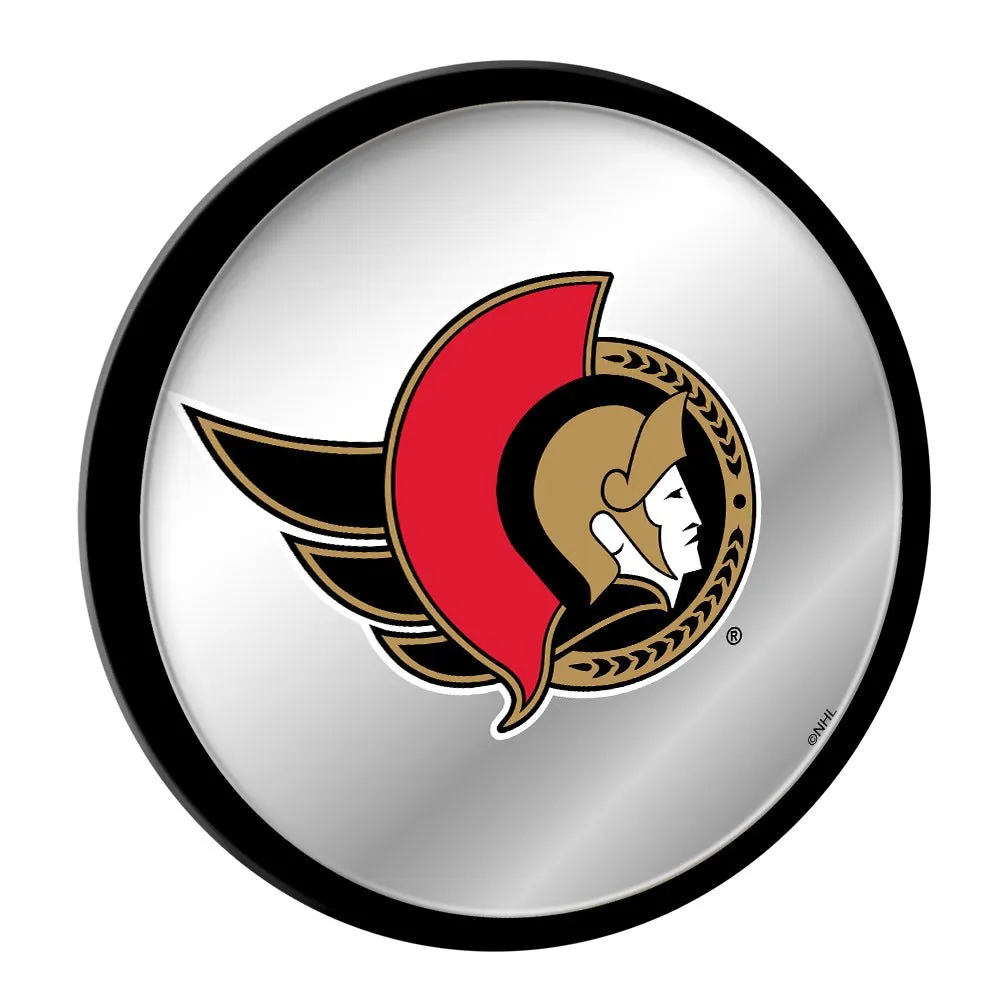 Ottawa Senators: Modern Disc Mirrored Wall Sign