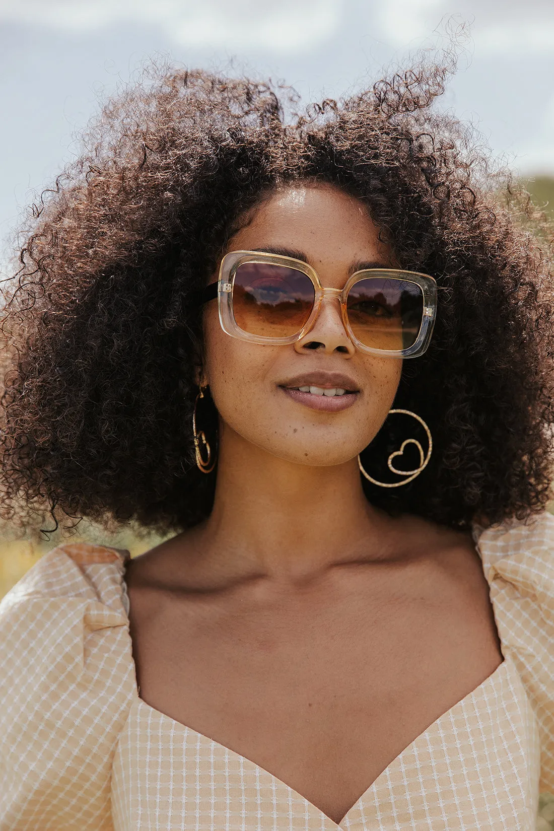 Oversized Square 70s Sunglasses