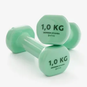 PAIRE D'HALTÈRES FITNESS 2*1 KG - VERT
