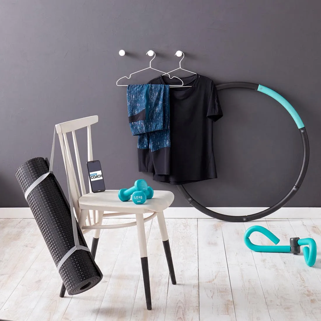 PAIRE D'HALTÈRES FITNESS 2*1 KG - VERT