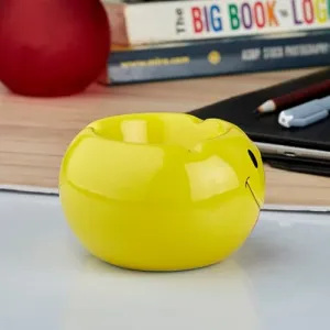 Pakhi Decor Groovy Ceramic Ashtray – Colorful Retro Smoking Accessory with Funky Design – Unique Decor for Smokers & Collectors, Yellow (10779)
