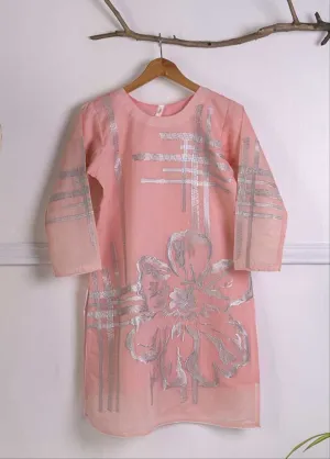 Paper Cotton Embroidered Stitched Kurti - Dianthus (TS-002E-Pink)