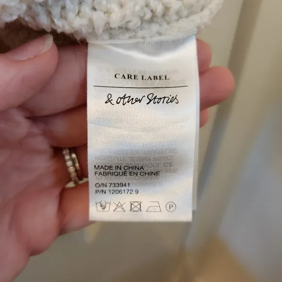 Paris Atelier &amp; Other Stories Women's Ivory Pullover Sweater Size Small