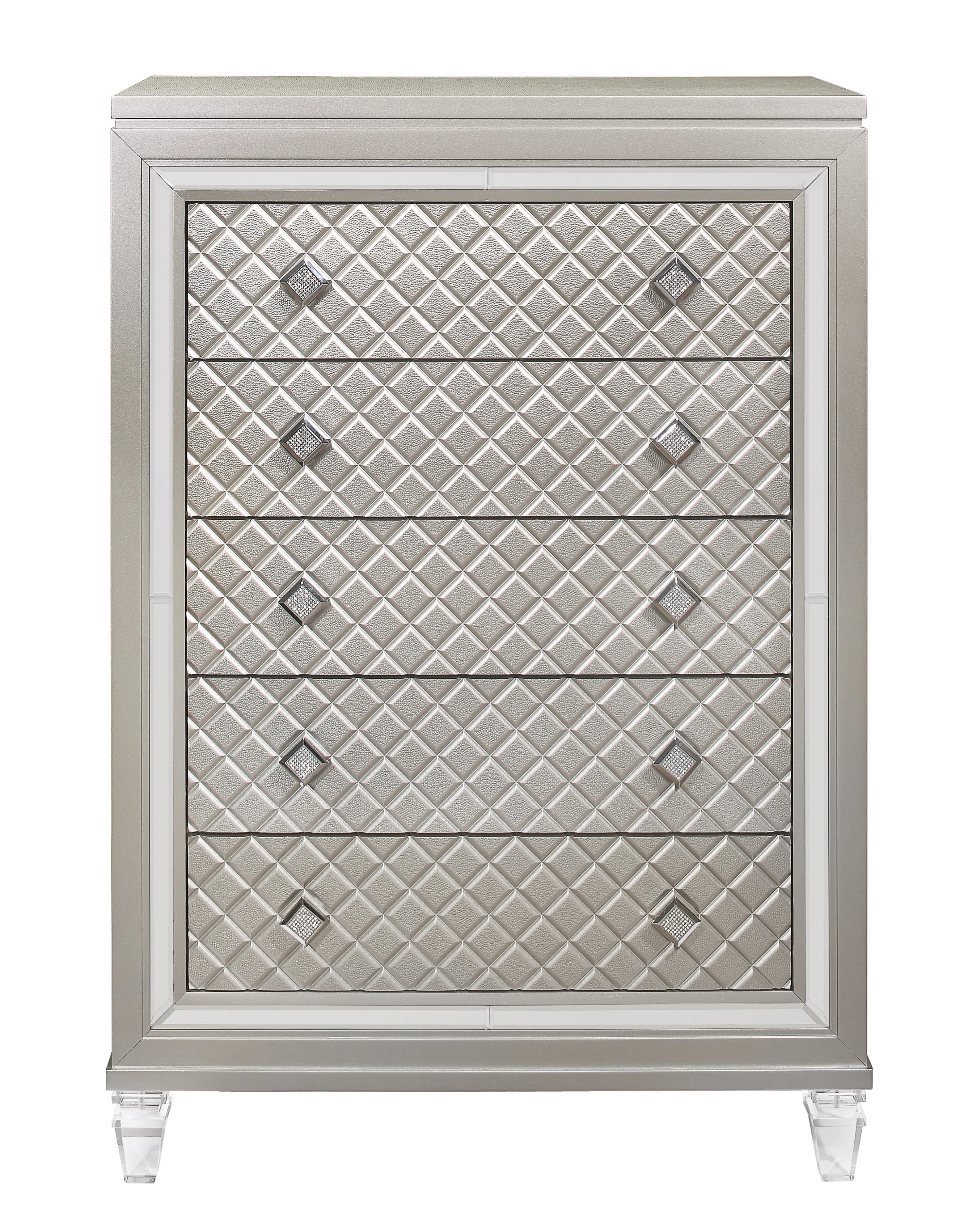 Paris Chest With Acrlyic Legs Champagne