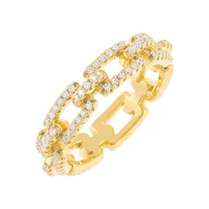Pavé Box Link Ring