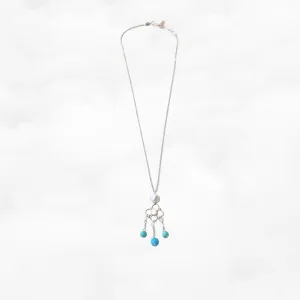 Pearl and Turquoise Tassel Necklace