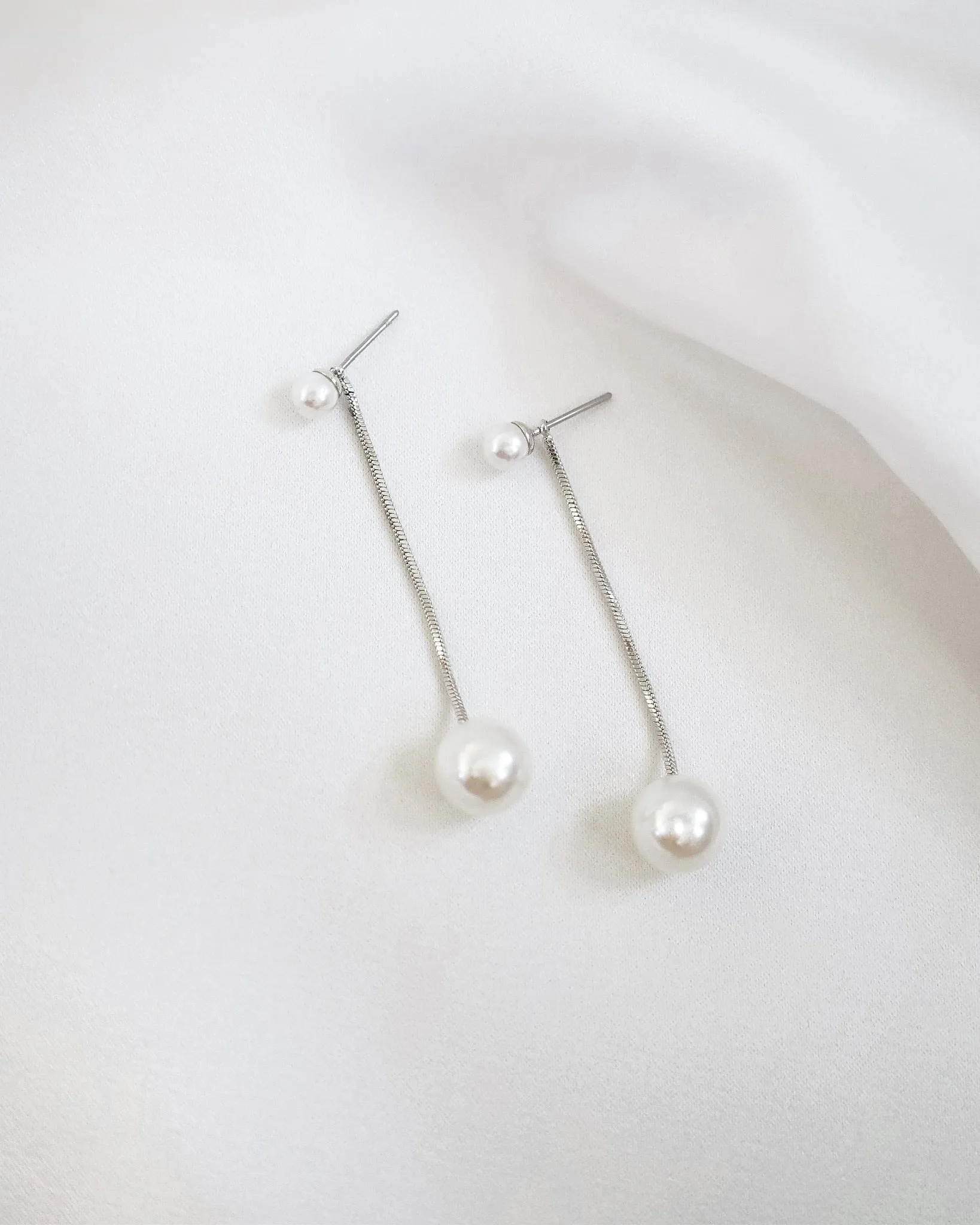 Pearl Duo Drop Earring