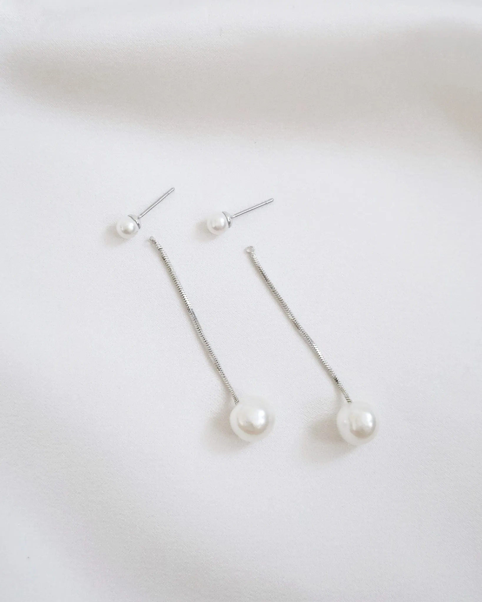 Pearl Duo Drop Earring