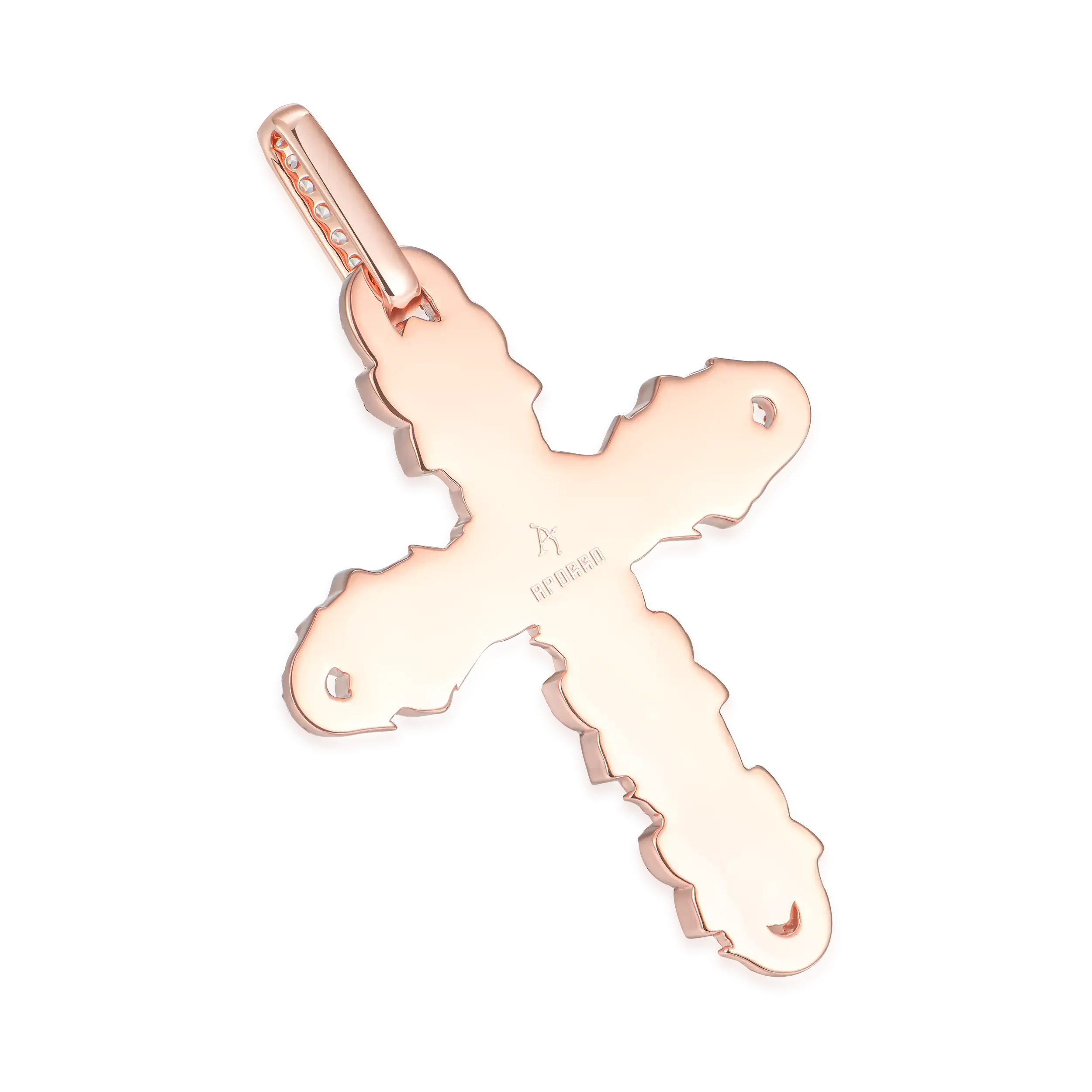 Pearl Rose Cross Pendant