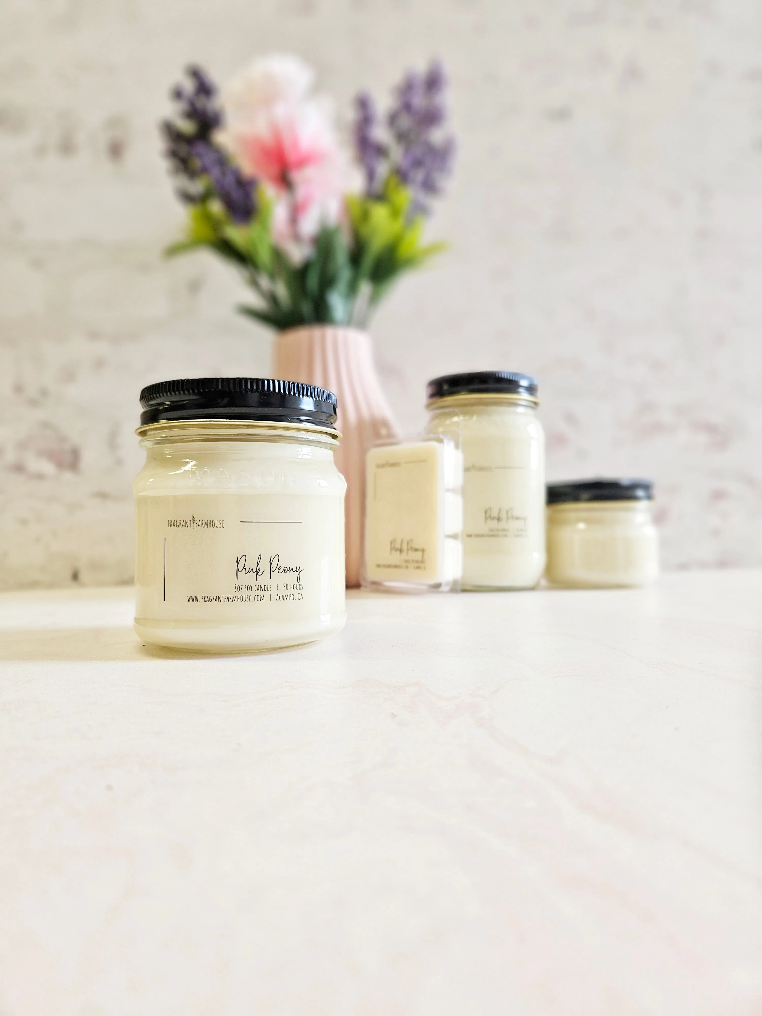 Pink Peony Soy Candle