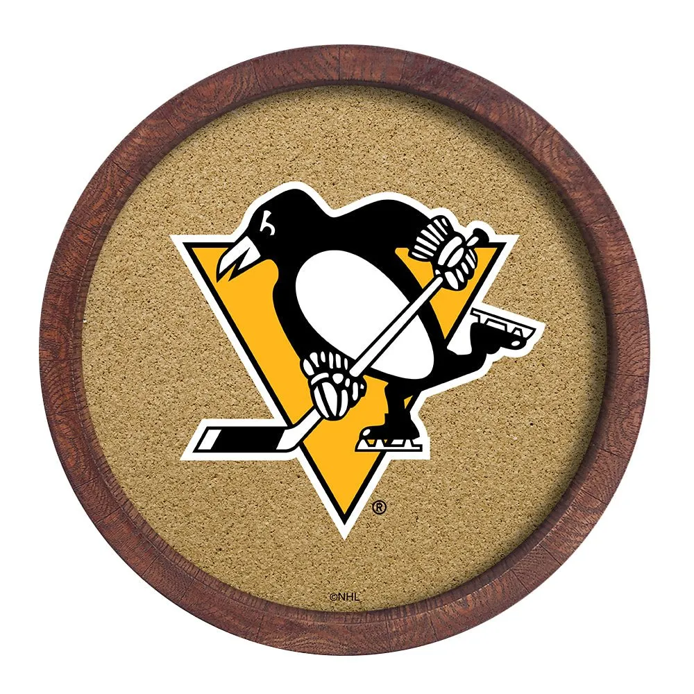 Pittsburgh Penguins: Barrel Top Cork Note Board