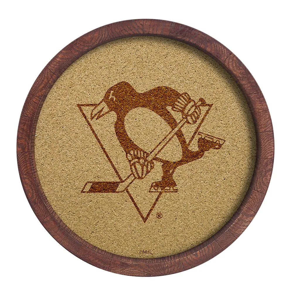 Pittsburgh Penguins: Barrel Top Cork Note Board
