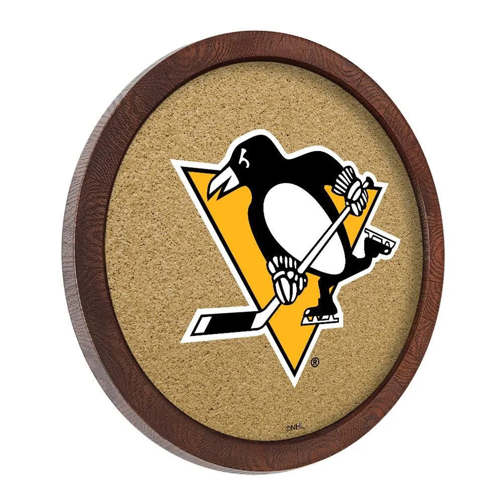 Pittsburgh Penguins: Barrel Top Cork Note Board