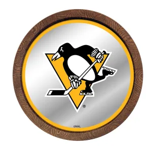Pittsburgh Penguins: Mirrored Barrel Top Wall Sign