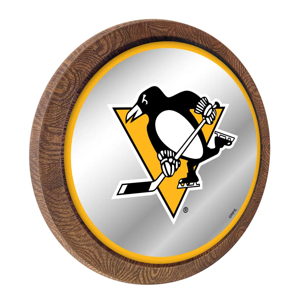 Pittsburgh Penguins: Mirrored Barrel Top Wall Sign