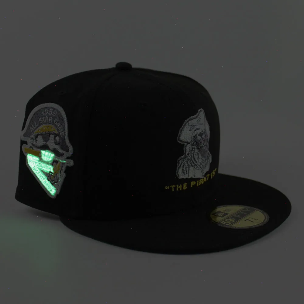 Pittsburgh Pirates 1996 All Star Game 59Fifty New Era Fitted Hats (Metallic Iris Pack Black Blue Green Under Brim)