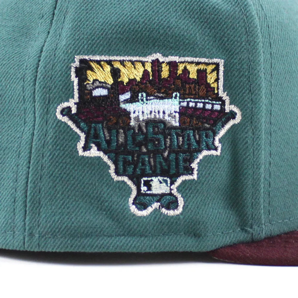 Pittsburgh Pirates 2006 All-Star Game 59Fifty New Era Fitted Hats (Pine Green Maroon Gray Under Brim)