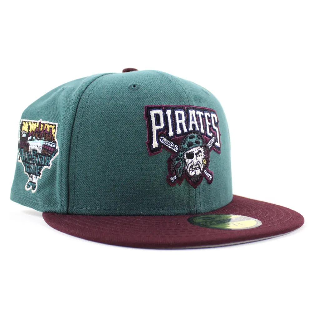 Pittsburgh Pirates 2006 All-Star Game 59Fifty New Era Fitted Hats (Pine Green Maroon Gray Under Brim)