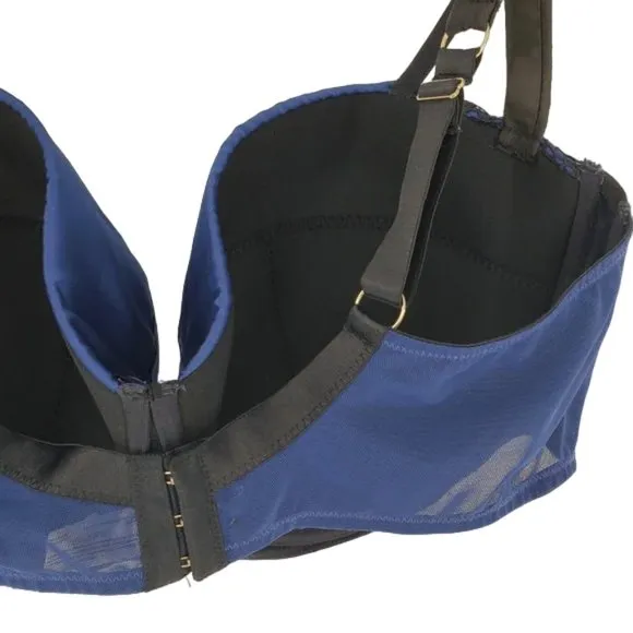 Playful Promises Bra Sexy Lingerie Plus size Curvy Full Coverage Underwire 44I