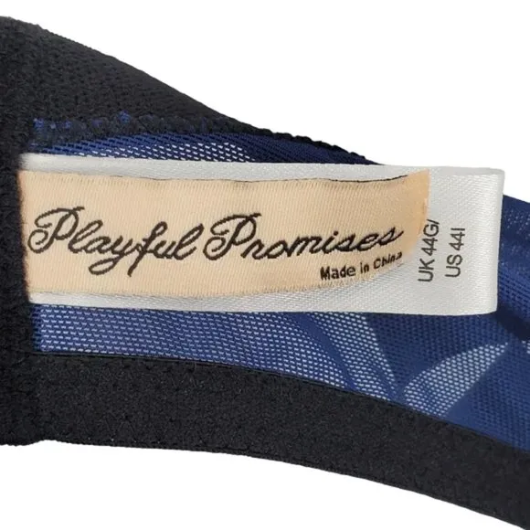 Playful Promises Bra Sexy Lingerie Plus size Curvy Full Coverage Underwire 44I