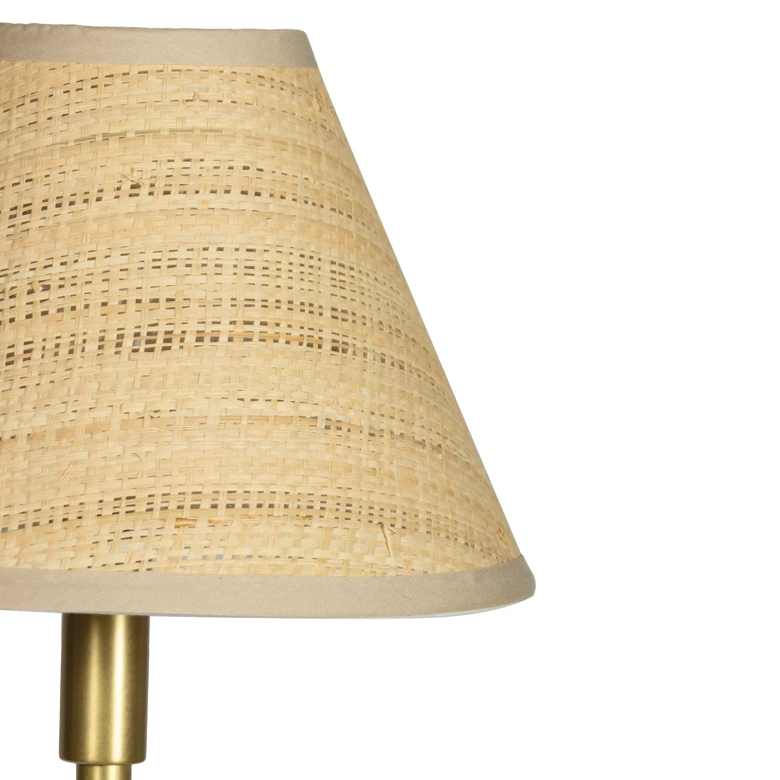 Polly Buffet Lamp (Natural Brass or Blackened Brass with Rattan Shade)
