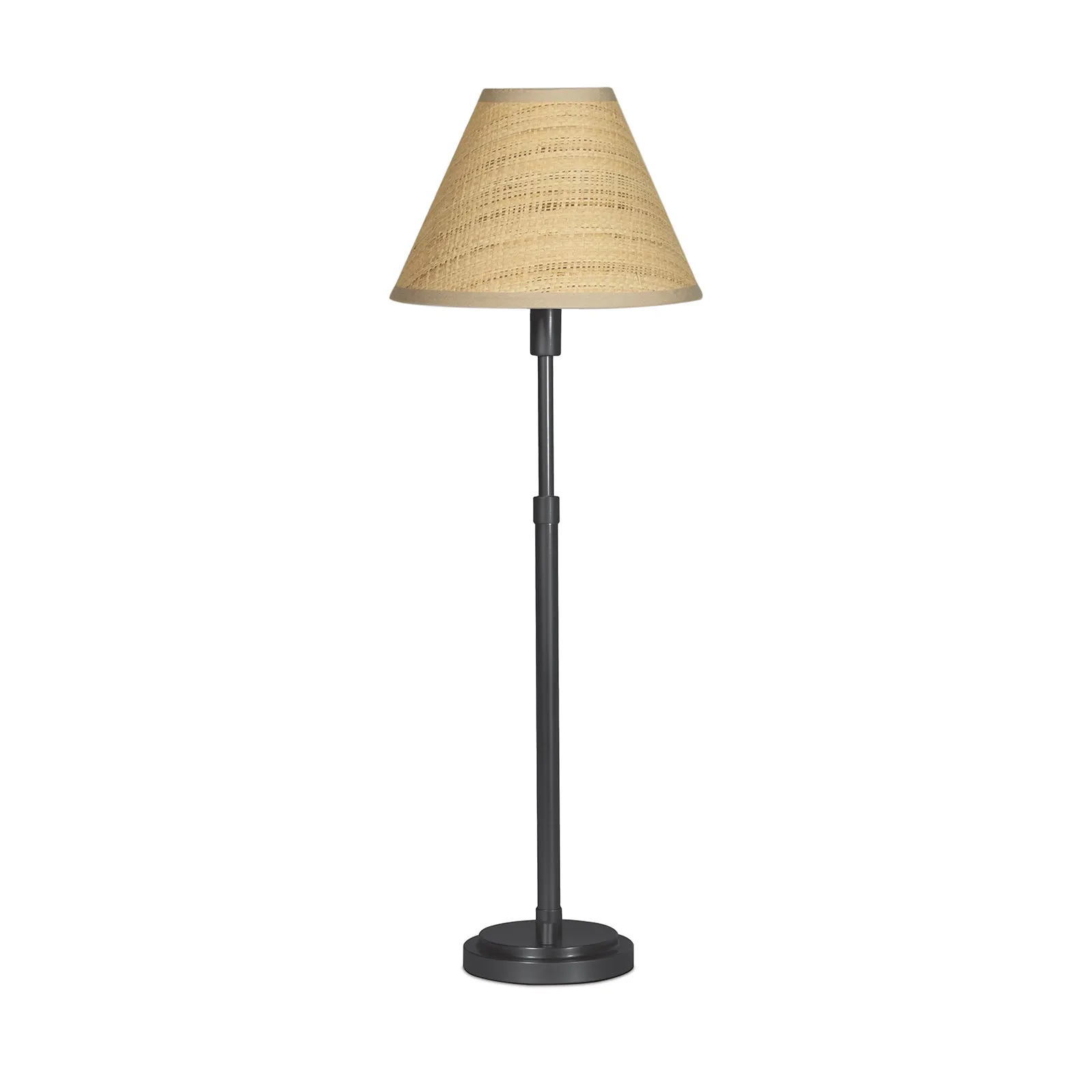 Polly Buffet Lamp (Natural Brass or Blackened Brass with Rattan Shade)