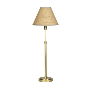 Polly Buffet Lamp (Natural Brass or Blackened Brass with Rattan Shade)