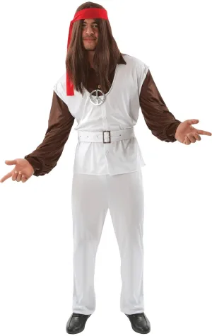 Polyester Paul Fancy Dress Hippie Costume