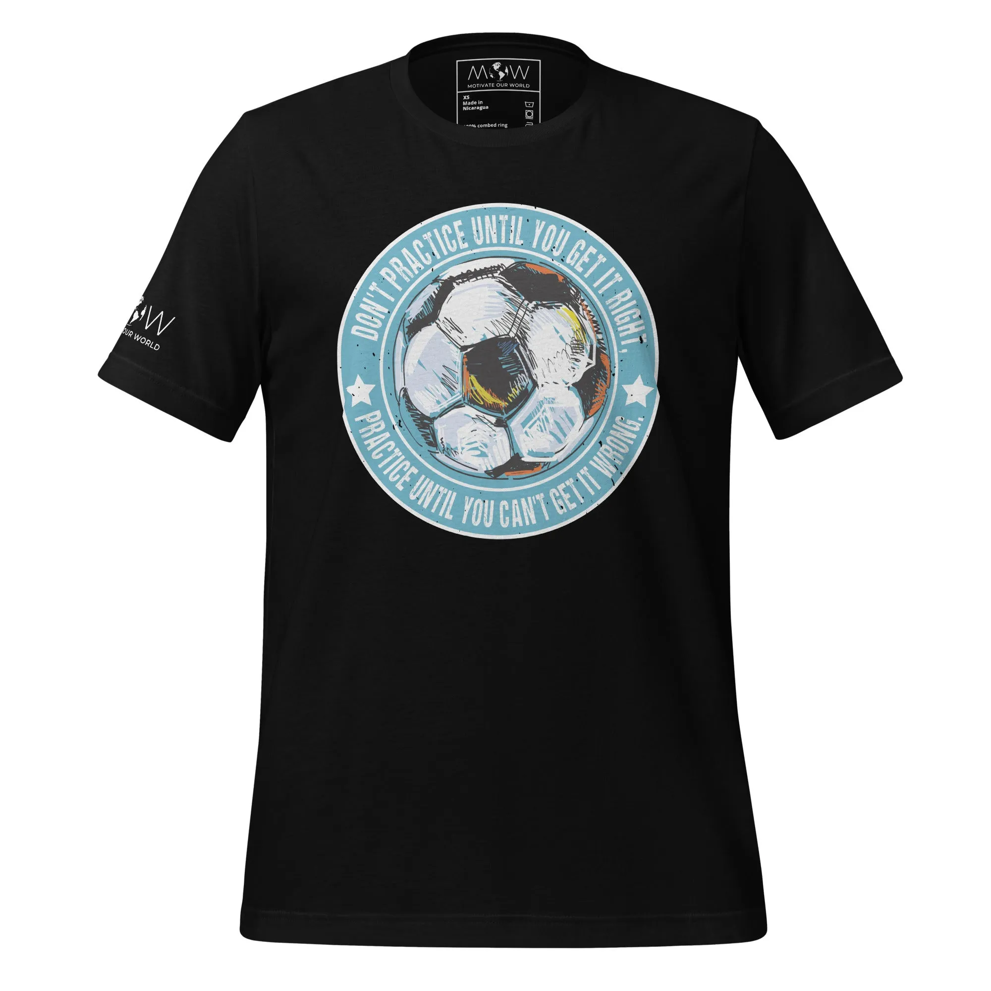 Practice Until You Can't Get It Wrong Soccer Circle Men's T-Shirt