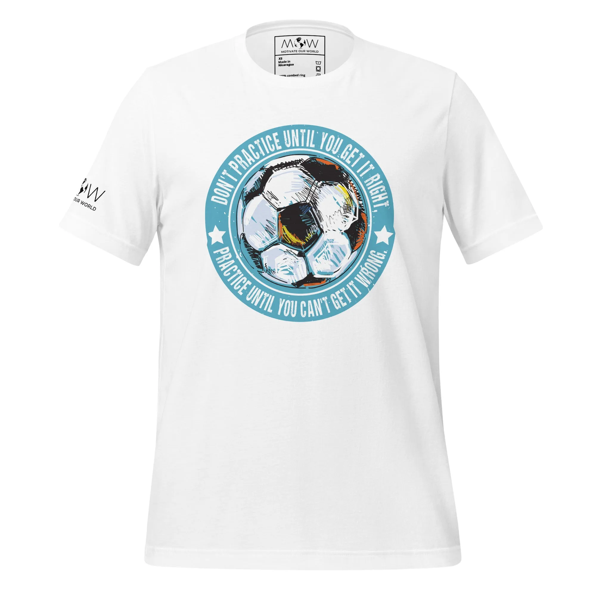 Practice Until You Can't Get It Wrong Soccer Circle Men's T-Shirt