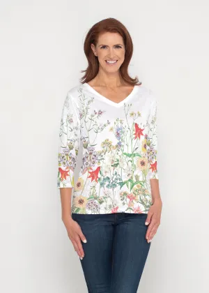Prairie (7929) ~ Signature 3/4 Sleeve V-Neck Top
