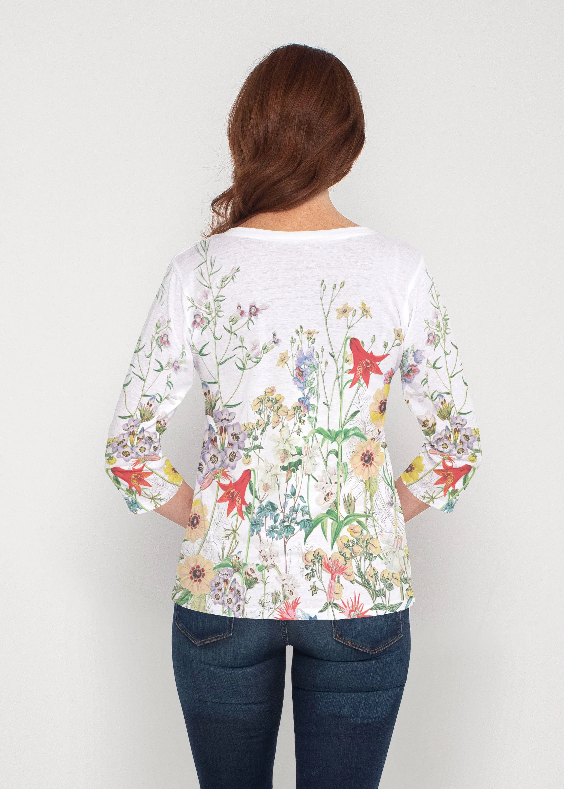 Prairie (7929) ~ Signature 3/4 Sleeve V-Neck Top