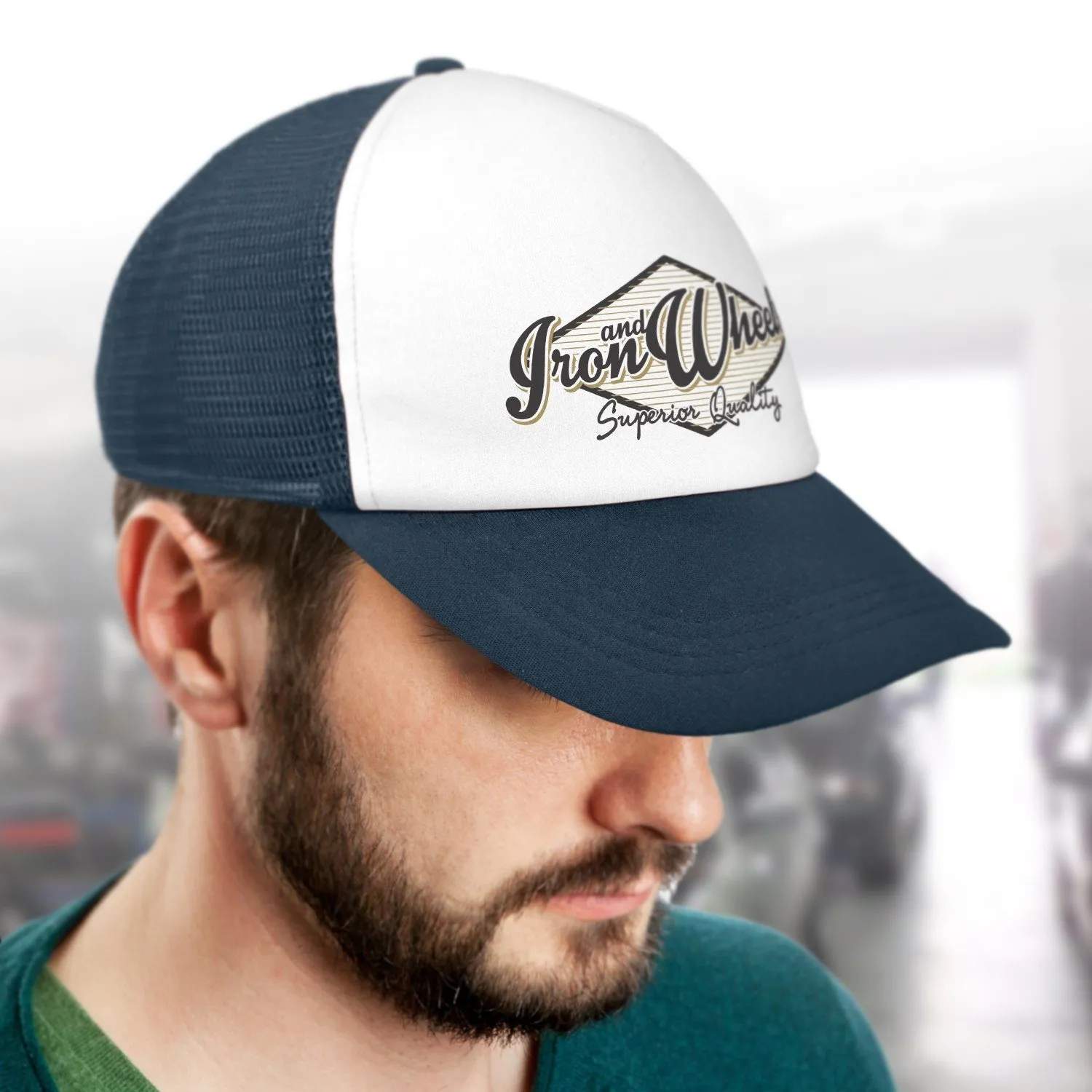 Premium Mesh Cap- White Front(SHW-08T)