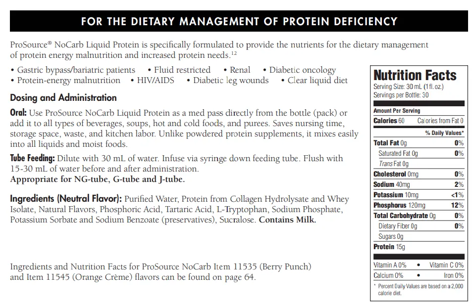 ProSource NoCarb Liquid Protein Berry Punch 30 ml